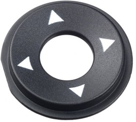 Cap, round, Ø 25 mm, (H) 2.05 mm, black, for short-stroke pushbutton Ultramec 6C, 10ZB09UV13606