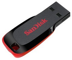 Фото 1/10 Флеш Диск Sandisk 32Gb Cruzer Blade SDCZ50-032G-B35 USB2.0 черный/красный