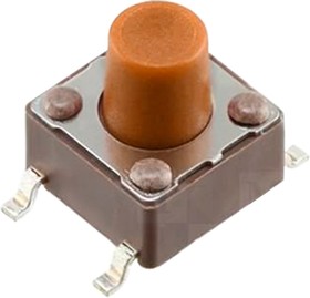 Фото 1/2 DTSM-65N-V-T/R, кнопка тактовая SMT 6x6 H-9.5 160gf