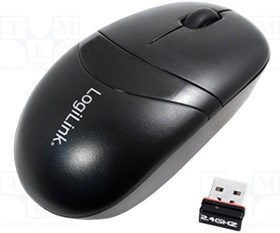 ID0069, Оптическая мышь, черный, USB, беспроводная, Кол-во кноп: 3
