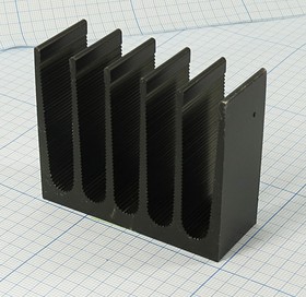 Охладитель (радиатор охлаждения) 25x 66x 55, тип F21, аллюминий, BLA131-25, черный