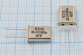 Резонатор кварцевый 25МГц в корпусе HC49U, без нагрузки; 25000 \HC49U\S\ 30\ 20/-20~70C\49U[SDE]\1Г +IS