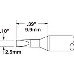 CVC-8CH0025S, CVC 2.5 x 9.9 mm Conical Chisel Soldering Iron Tip