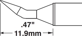 CVC-5CH0015R, Картридж-наконечник для СV/MX, клин изогнутый 1.5х11.9мм (замена STTC-599)