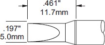 SCV-CH50AR, Наконечник для PS900, клин 5.0х11.7мм