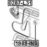 1888-INS, 1888-INS_ролик обводной!\ Opel Insignia/Antara 2.0-2.4i 08