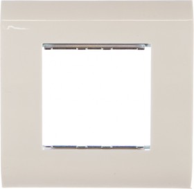 Фото 1/2 Настенная лицевая панель под 1 вставку Mosaic 45x45, белая, 10 шт. EC-FPM-1-WT-10