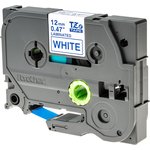 TZe-233, Blue on White Label Printer Tape, 8 m Length, 12 mm Width