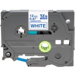 TZe-233, Blue on White Label Printer Tape, 8 m Length, 12 mm Width