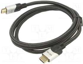 CG865-1.5, Cable; HDCP 2.2,HDMI 2.1; HDMI plug,both sides; PVC; textile