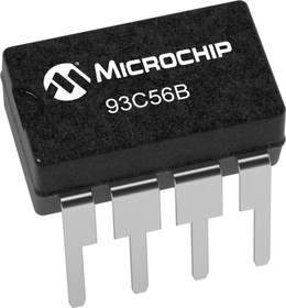 Фото 1/10 93C56B-I/P, EEPROM, 2 Кбит, 128 x 16бит, Serial Microwire, 3 МГц, DIP, 8 вывод(-ов)