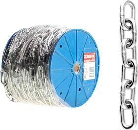 SMP6369210, Цепь сварная короткозвенная, оцинк. М12 DIN 766 (бухта 10 м) STARFIX