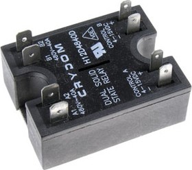 Фото 1/2 H12D4840D, Solid State Relays - Industrial Mount Dual SSR, 530VAC 40A, 4-15VDC In, ZC