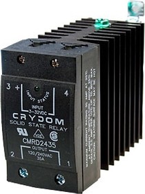 Фото 1/4 CMRD2435, Solid State Relays - Industrial Mount DIN SSR 280Vac/35A 3-32Vdc In,ZC