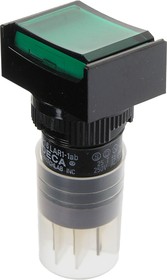 P16LMT2-1ABKG, Переключатель кнопочный без фиксации 240В/4А LED подсветка 24В
