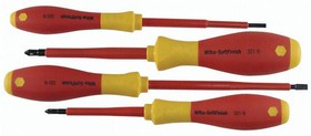 32090, Slotted Insulated ScrewDrivers 1000 Volt Rated With Ergo Cushion Grips
