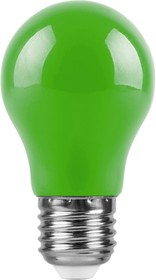 Фото 1/2 Лампа светодиодная, 3W 230V E27 зеленый, LB-375 25922