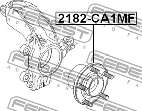 Фото 1/4 2182CA1MF, Ступица в сборе с подшипником FORD S-MAX/GALAXY (CA1) 2006-2015