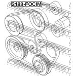 2188-FOCIM, 2188-FOCIM_ролик натяжной ремня НО!\ Ford Focus/Transit Connect ...