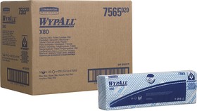 Фото 1/7 7565, WypAll Blue Cloths for Industrial Cleaning, Dry Use, Bag of 25, 420 x 360mm, Repeat Use