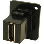 CP30200GM3B, Соединитель, гнездо HDMI, с обеих сторон, FT, позолота, 19x24мм