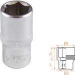 AF00020009, AFFIX Головка торцевая стандартная шестигранная 1/4", 09 мм