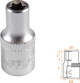 AF00023006, AFFIX Головка торцевая TORX Е-стандарт 1/4", E6