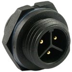 22003515-03, 3 Position Circular Connector Receptacle, Male Pins Solder Cup