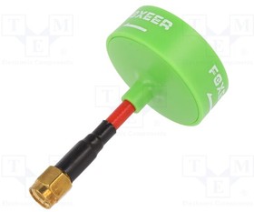 Фото 1/2 FOXEER5.8G/3-GR, Антенна, зеленый, 12г, SMA, 5800МГц, 35x62мм, 50Ом, Антенна: WiFi