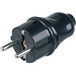 Straight plug VPp10-02-St dismountable with grounding contact 16A black ...