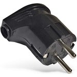 Angled plug black 16A 250V | UNIVersal | A0105