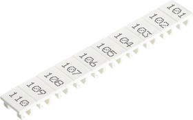 04.848.1153.0, Marking Tag Strips - DIN rail - terminal Blocks - Type 9700 A - 10 Tags per strip - width: 8mm - Color: white ...