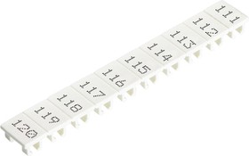 04.848.1253.0, Marking Tag Strips - DIN rail - terminal Blocks - Type 9700 A - 10 Tags per strip - width: 8mm - Color: white ...