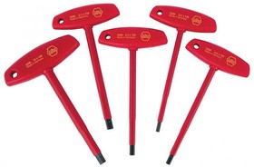 33478, Insulated Hex Metric T-Handle Set, 5 Piece. Includes 4.0, 5.0, 6.0, 8.0 and 10.0mm. Blade chrome-vanadium-molybde ...