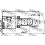 2711-S80AWDTRH, inner right side TIRE!\ Volvo S60 2.5/V70 2.4/2.5 00-10