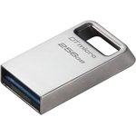 Флешка USB Kingston DataTraveler Micro 256ГБ, USB3.0, серебристый [dtmc3g2/256gb]