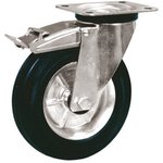 12254 FR, Braked Swivel Castor Wheel, 60kg Capacity, 80mm Wheel