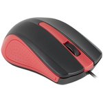 Мышь компьютерная Oklick 225M USB черный/красный