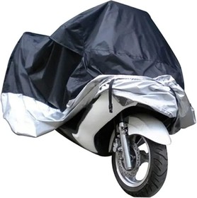 Чехол-тент на мотоцикл черный-серебряный, 200x90x100 см MOTO-P-200