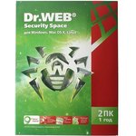 ПО Dr.Web Security Space Картонная упаковка на 2ПК, 12мес (BHW-B-12M-2-A3(A2))