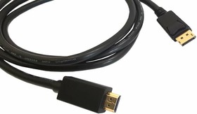 Фото 1/3 Кабель DisplayPort (M) - HDMI (M), 4.6м, Kramer C-DPM/HM-15