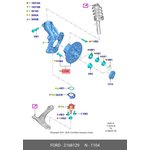 2168129, Ступица переднего колеса | перед лев |