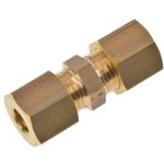 0106 08 00, Brass Pipe Fitting, Straight Compression Union, Female to Female 8mm