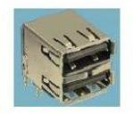 72309-8044RLF, USB 2.0, Input Output Connector, Double Deck Receptacle, Type A, Through Hole, Right Angle, 8 Positions
