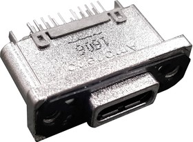 Фото 1/2 MUSBR-M5C1-M0, Герметичный разъем USB, USB Типа C, USB 3.1, Гнездо, 24 Позиции, Монтаж в Панель, IP67