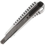 Нож универсальный 9 мм BRAUBERG "Metallic", металлический корпус (рифленый) ...