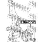 2982-DIVF, Ступица колеса с интегрированным подшипником