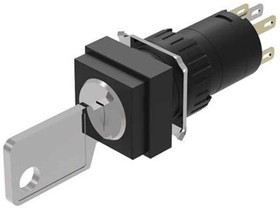 51-255.022D, IP65 Keylock Switch, NC/NO, 5 A 2-Way Standard-Key