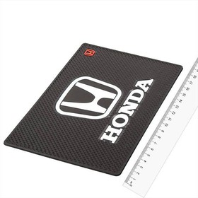 HX-01 Honda, Коврик на панель противоскользящий Skyway 18,5 х 11,5 см черный с большой эмблемой Honda