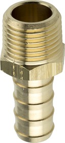 Фото 1/2 0123 13 21, Brass Pipe Fitting, Straight Threaded Tailpiece Adapter, Male R 1/2in to Male 13mm